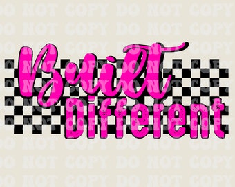 Built Different Pink PNG Digital Design Download