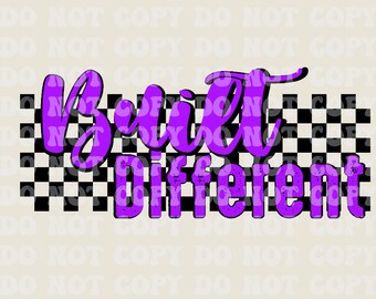 Built Different Purple PNG Digital Design Download