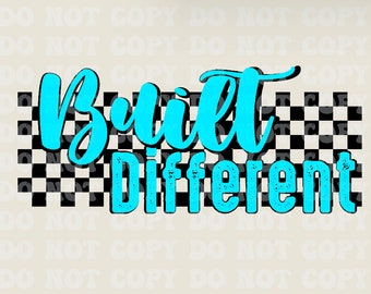 Built Different Blue PNG Digital Design Download