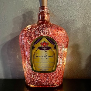 Glitter Lighted Crown Royal Bottle
