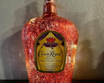 Glitter Lighted Crown Royal Bottle