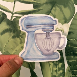 Kitchen Aid Mixer Sticker: Waterproof Vinyl Decal (3")