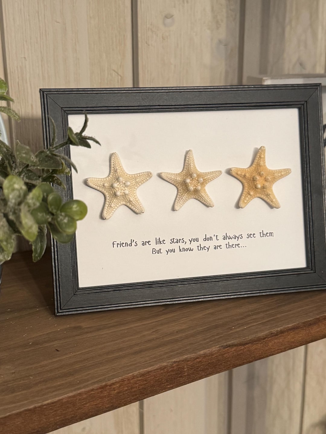 Starfish Sea Glass Art, Beach Decor, Inspirational Gift (5x7 Frame) - Etsy