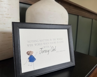 Jersey Girl Sea Glass Art: Bruce Springsteen Lyric, Beach Decor
