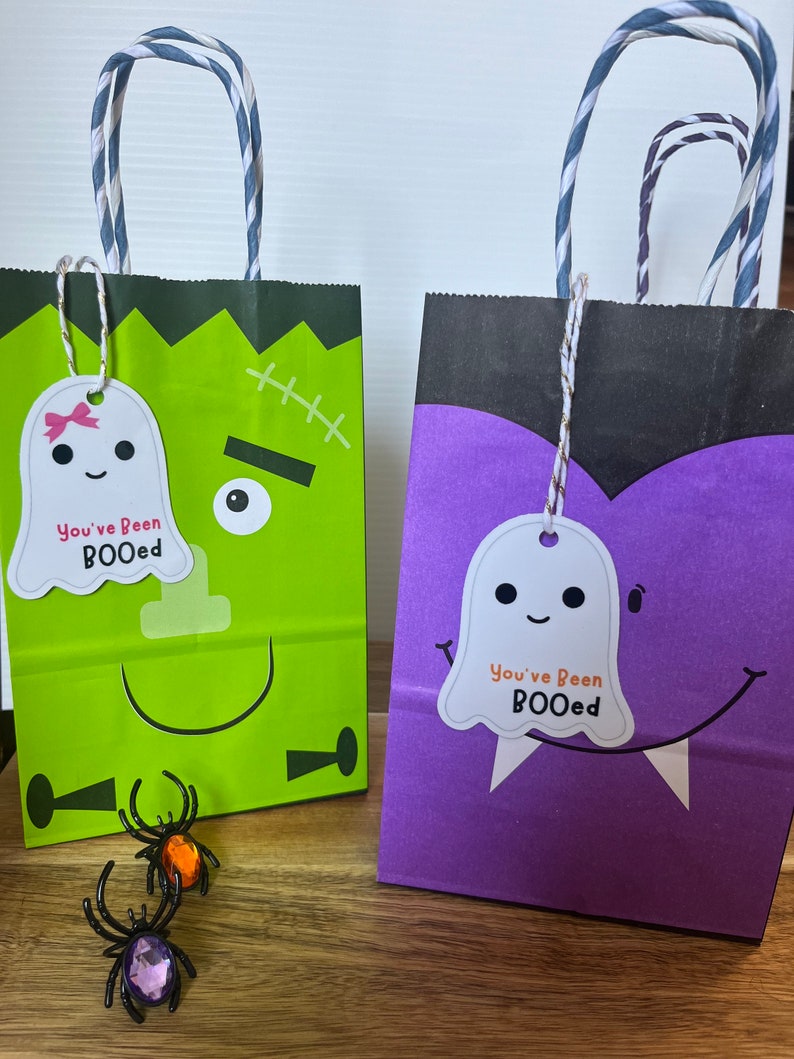 Personalized Halloween Treat Tags: Boo Gram Favor, Set of 12 - Etsy