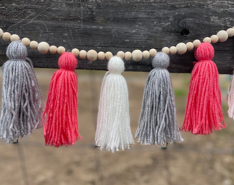 Sparkle Tassel Garland Nursery Decor Boho Girls Room Etsy
