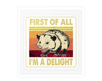 Decalcomanie in vinile Kiss-Cut Opossum I'm a Delight