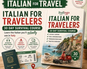 Serie 1. Travel Italian - Lesson 1: Survival Italian in 30 Days