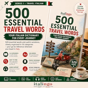 Serie 1. Travel Italian - Lesson 8: 500 Essential Italian Travel Words