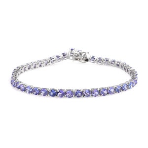 AAAA Tanzanite Tennis Bracelet in Sterling Silver, Tanzanite Bracelet, Tanzanite Jewelry, Gemstone Bracelet, Gift for Her