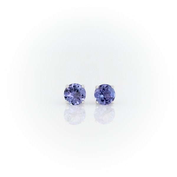 Tanzanite Stud Earring in Sterling Silver, Tanzanite Jewelry, Gemstone Stud, Gift for her