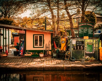 Printable Picture of a canal pumping station, digital download. Photography