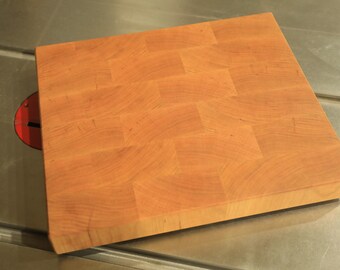 Cherry End Grain Cutting Board - Etsy