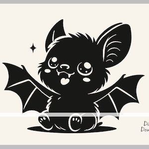 Bat SVG, Latający nietoperz SVG, Nietoperz zabawny svg, Uroczy nietoperz Clipart, Wektor nietoperza, Clipart nietoperza, Nietoperz Cricut SVG, Uroczy wektor nietoperza, Uroczy nietoperz Clipart