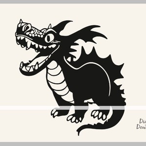 Baby drago in formato SVG, simpatico cucciolo di drago in formato SVG, file di taglio baby shower, uccello carino in formato SVG, clipart stencil decalcomania adesivo trasferimento vettoriale, Baby Drago dxf