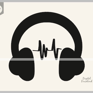 Headphones SVG, Headphones DXF, Headphones Clipart, Headphones svg cut file, Headphones cut file, Headphones png, Headphones silhouette