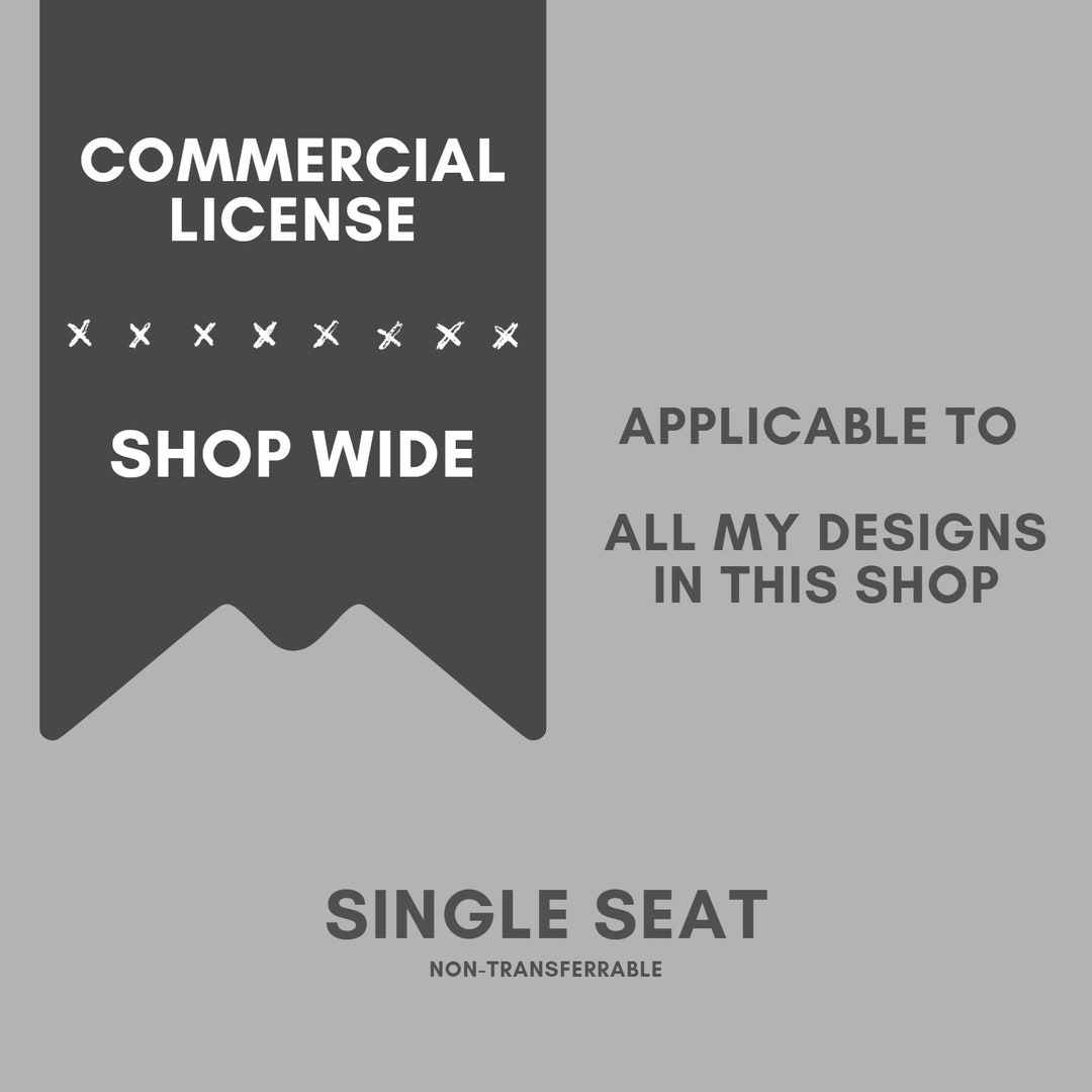Lifetime Commercial License, Single Seat Commercial License, Non