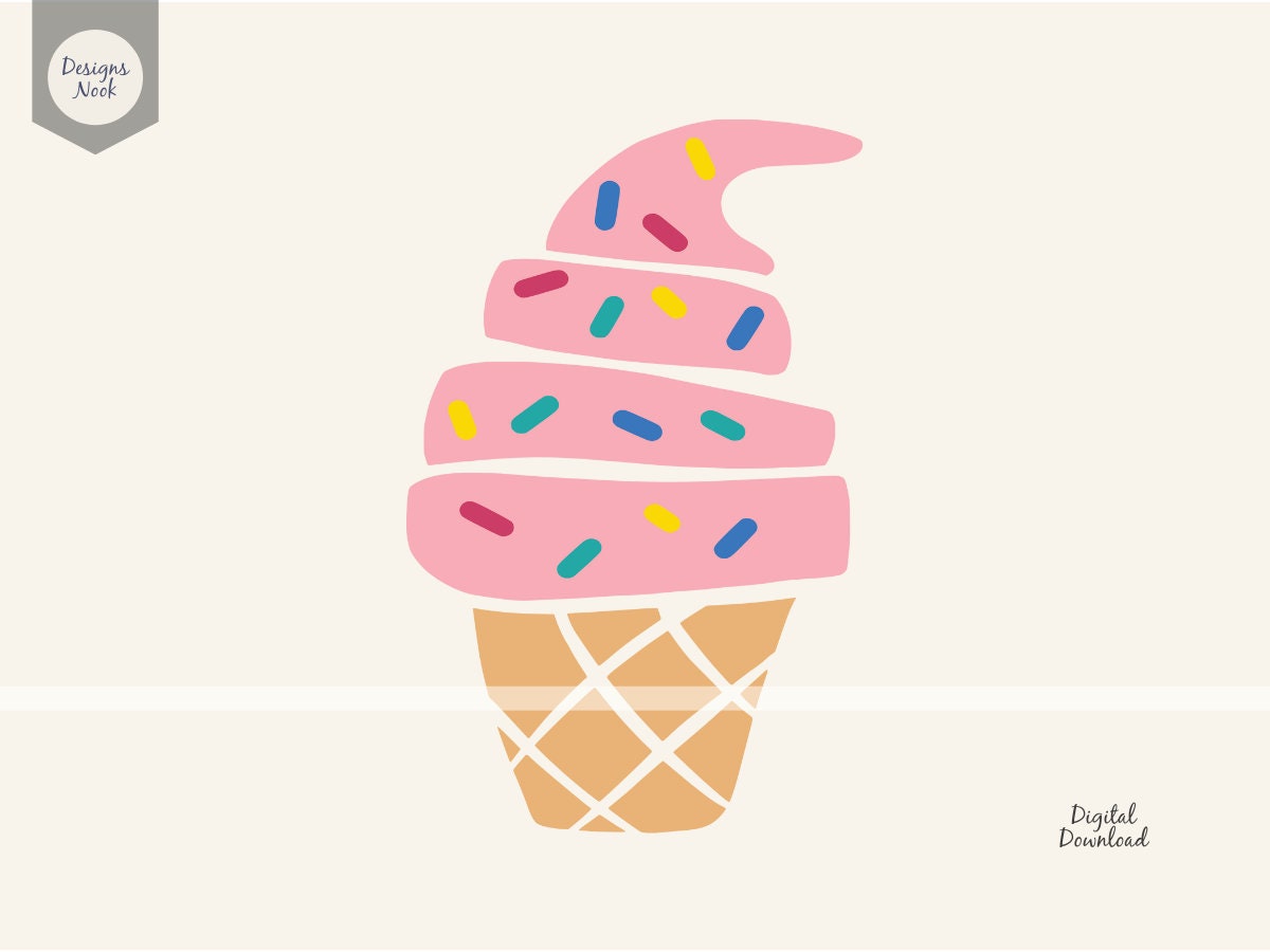 Ice Cream Svg, Ice Cream Sprinkles Svg, Cute Summer Svg, Ice Cream