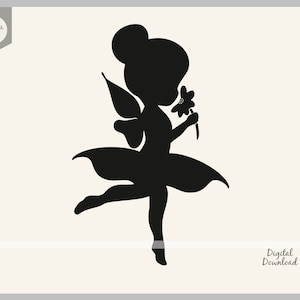 Fee svg, süße Fee Mädchen, Geburtstag Fee, Fee geschnitten Datei, Fee Silhouette, Baby-Dusche geschnitten Datei Aufkleber Clipart digital, kleine Fee