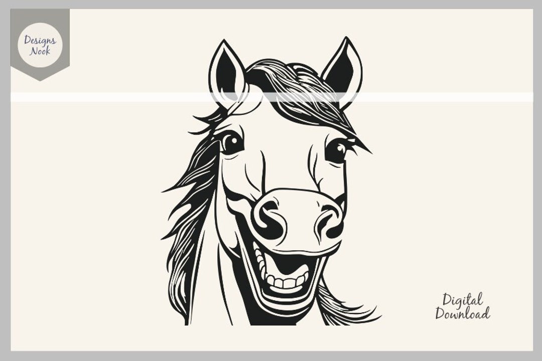 Laughing Horse Svg, Funny Horse Svg, Baby Shower Cut File, Cute Bird ...