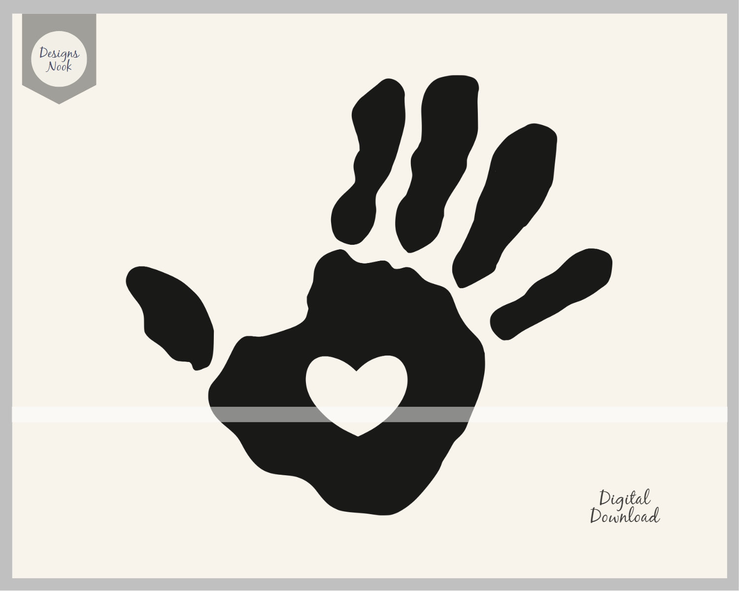 Handprint SVG, Hand Cut File, Handprint Cricut, Handprint Silhouette
