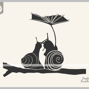 Niedliche Schnecken unter Regenschirm, Love svg, Love Plotterdatei, Freundschaft svg, Clip Art Schablone Vorlage Transfer 1143