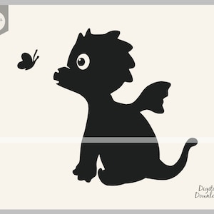 Baby dragon e uccello svg, simpatico baby dragon svg, baby shower cut file, simpatico uccello svg, clipart stencil decalcomania adesivo trasferimento vettoriale 1259