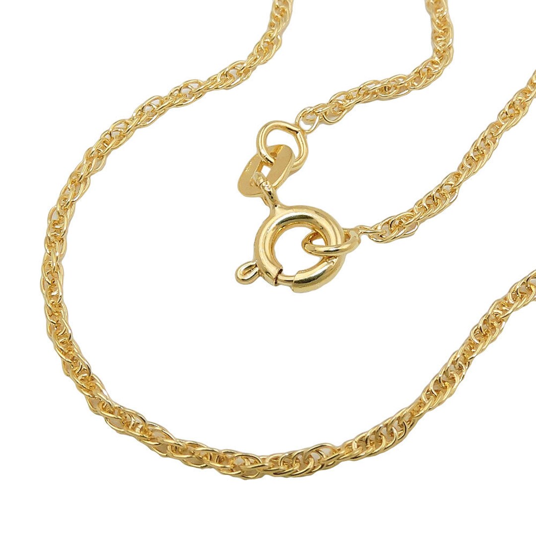 9K Gold Twisted Anchor Chain Necklace 50cm Nautical Style Etsy