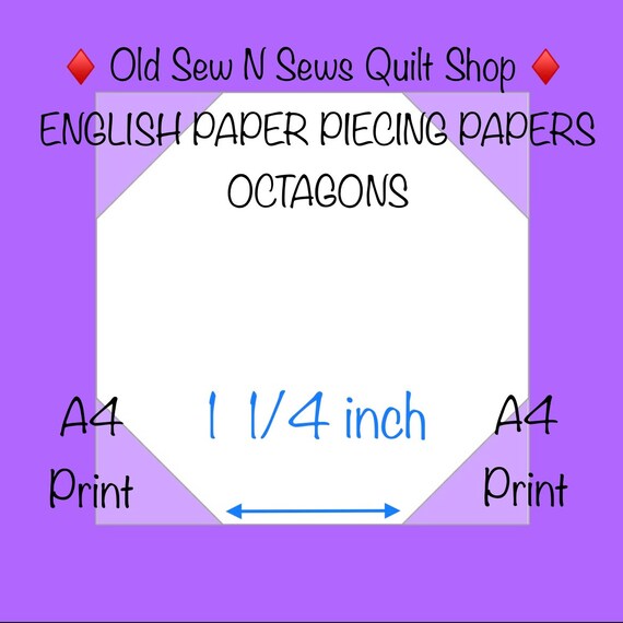 1 1 4 Inch 1 25 Inch Side Octagons For Size Paper Etsy
