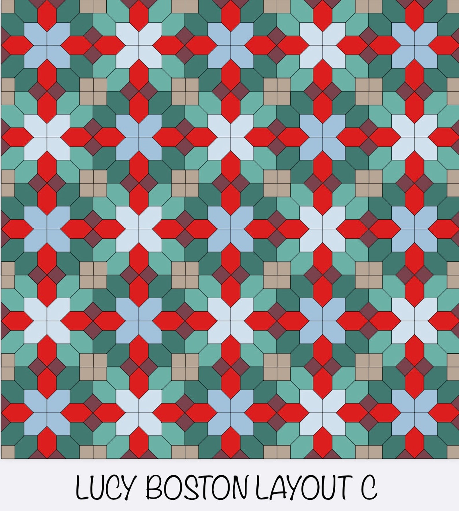 Lucy Boston EPP Template Sets Three Sizes in One SVG, US Letter &amp; A4 ...