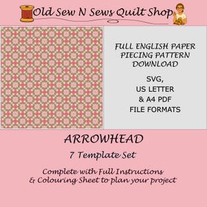 Arrowhead English Paper Piecing Quilt Pattern – Digital Download