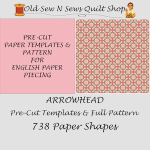 ARROWHEAD Pre-Cut Paper Templates and Pattern for English Paper Piecing