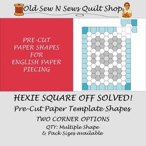 HEXAGON EDGES Pre-Cut Paper Templates Only for English Paper Piecing