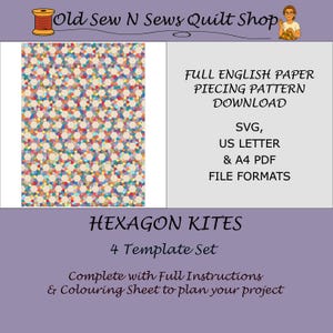 Hexagon Kites English Paper Piecing Quilt Pattern – Digital Download
