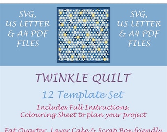 Twinkle English Paper Piecing Quilt Pattern – Digital Download