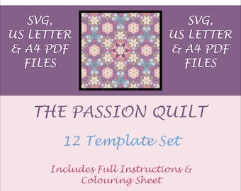 Passion English Paper Piecing Quilt Pattern – Digital Download