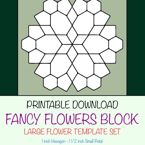 fancy letter writing paper Fancy Flowers EPP Template Set - LARGE - US Letter Size Printing