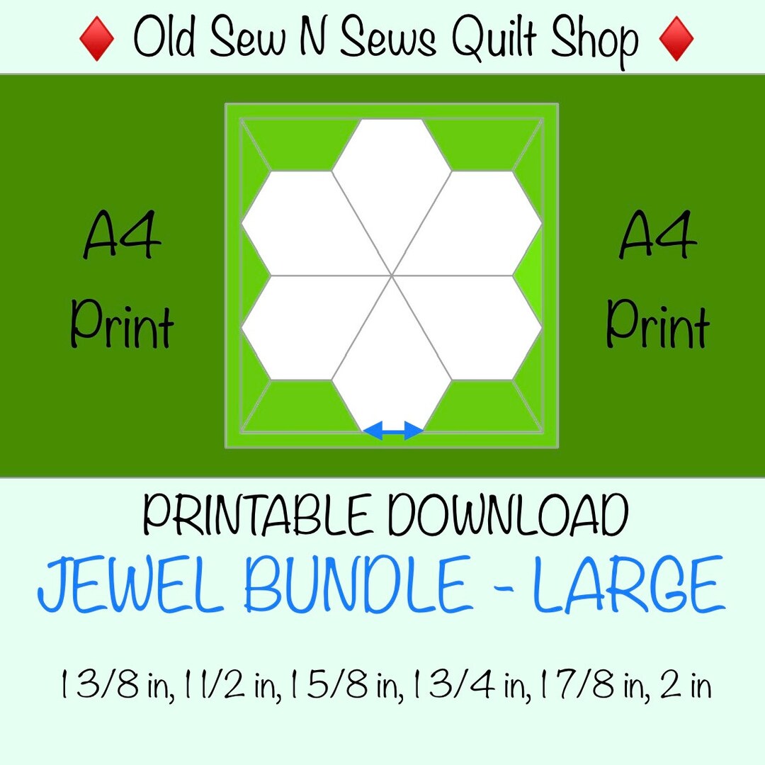 Jewel EPP Papers BUNDLE LARGE 6 Sizes A4 Printing Etsy