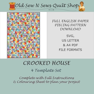 Crooked House English Paper Piecing Quilt Pattern – Digital Download