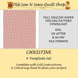 Christine English Paper Piecing Quilt Pattern – Digital Download