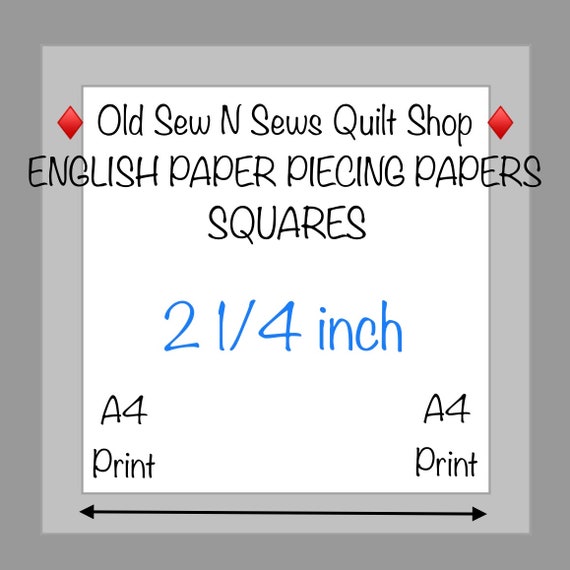 2 1 4 Inch 2 25 Inch Side Squares For Size Paper Etsy