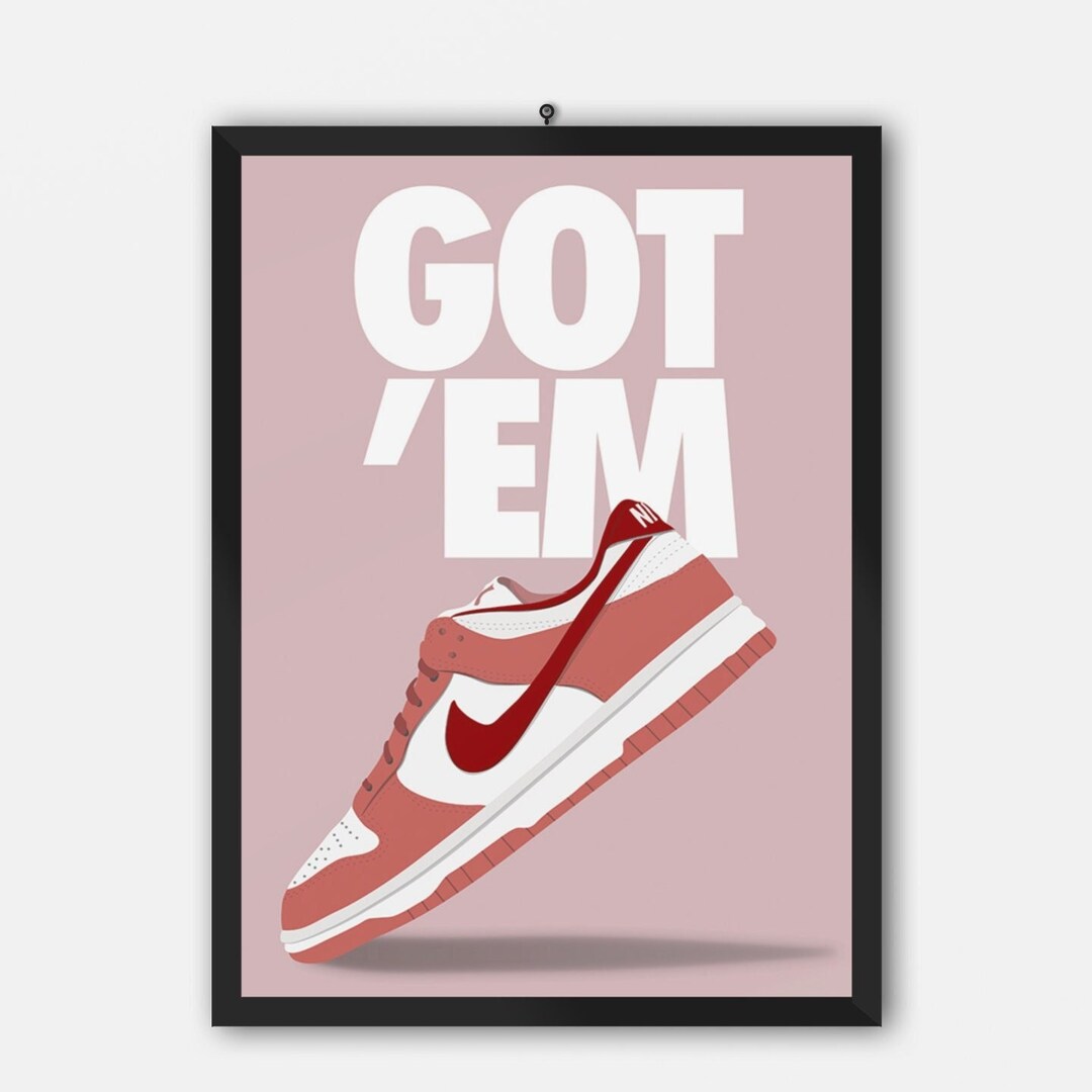 Affiche Nike Got'em Papier Mat épais Rose Etsy