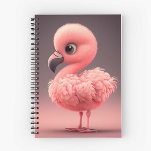 Baby Flamingo Pixar art Baby pink Flamingo Digital Art Nursery wall art Animal prints for nursery pink flamingo art image 6
