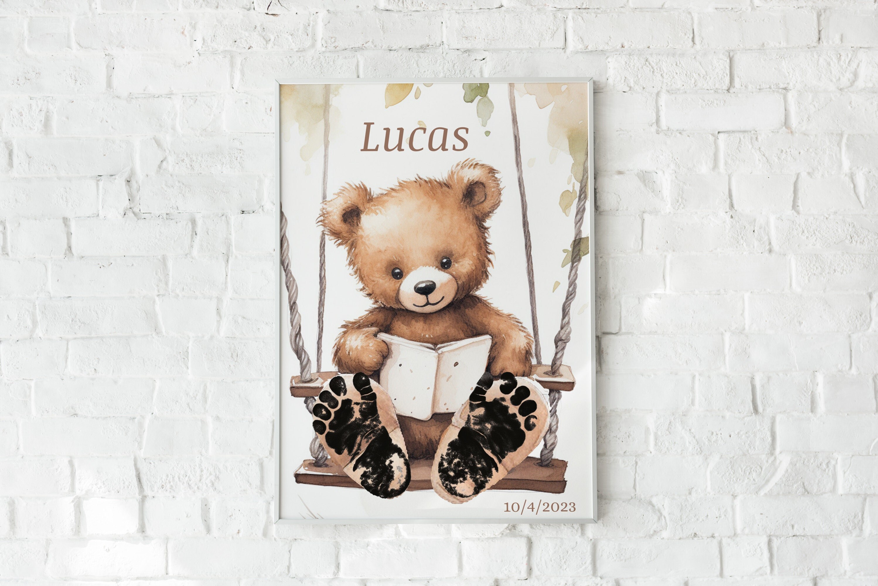 Personalised Baby Fox Footprint Kit, Lucy Coggle