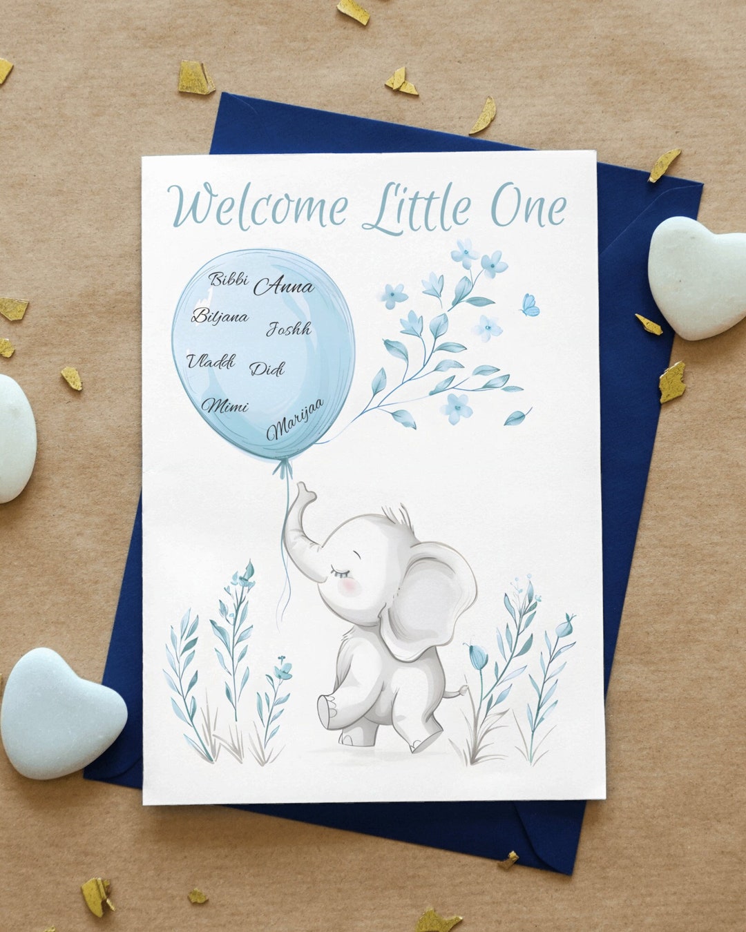 Elephant Guest Book Baby Shower Alternative Balloon Fingerprint Guest Book Baby Boy Guest Book