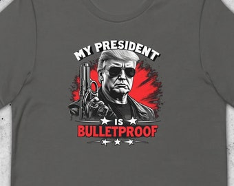 Trumpinator T-Shirt: Kugelsicheres Präsident Donald Trump MAGA Baumwoll-T-Shirt