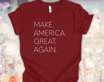 MAGA T-shirt: Minimalistisches Baumwoll T-Shirt - Amerika Erstes Geschenk
