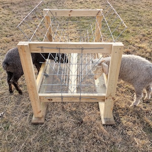 High Efficiency Sheep and Goat Hay Feeder Plans and Instructions image 1