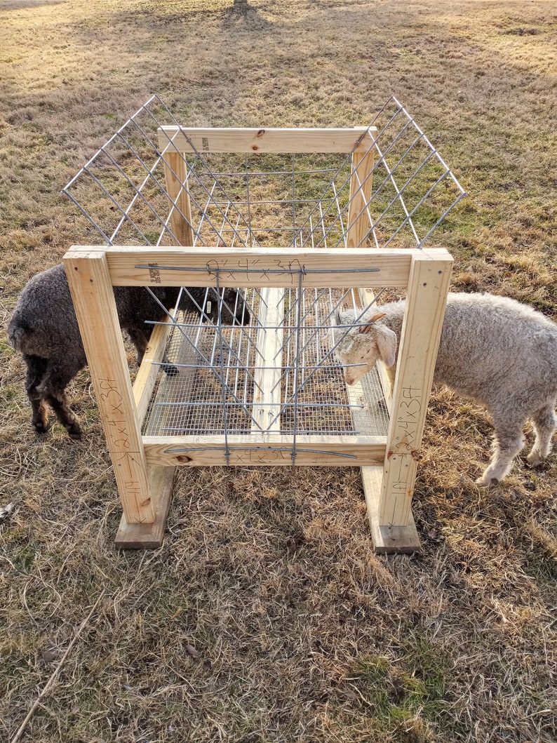 High Efficiency Sheep and Goat Hay Feeder Plans and Instructions image 1