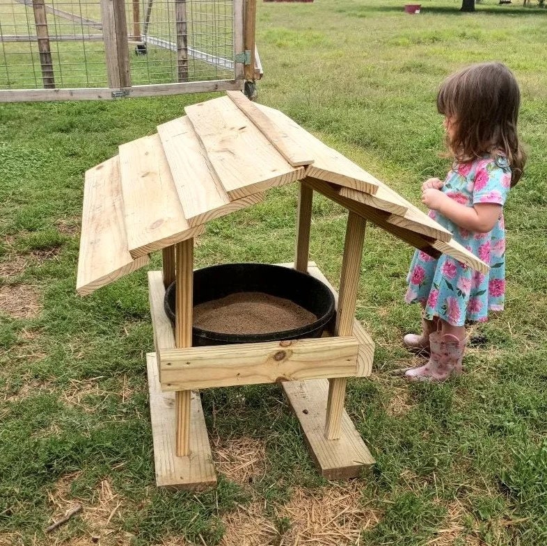 Plans and Instructions for Building a Cute Covered Sheep and Goat Mineral Feeder